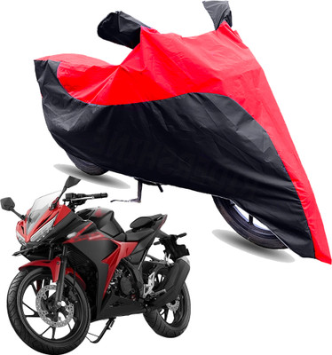 FurniGully Two Wheeler Cover for Honda(CBR 150R, Red, Black)
