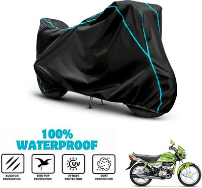 ANTHUB Waterproof Two Wheeler Cover for Hero(HF Deluxe Eco, Black)