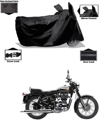 PAGORA Waterproof Two Wheeler Cover for Royal Enfield(Bullet 350, Black)