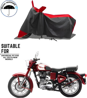 smwzxyu Waterproof Two Wheeler Cover for Royal Enfield(Black, Red)