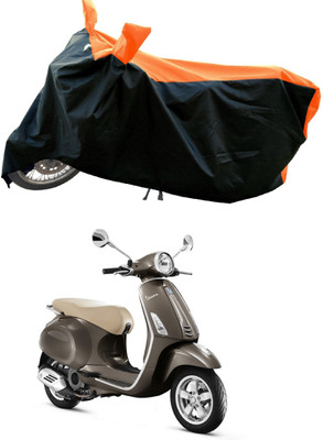 Mdstar Waterproof Two Wheeler Cover for Vespa(Vespa VXL 125, Orange)