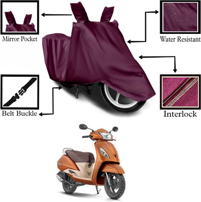 DeepShakshi AUTOMOTIVE Two Wheeler Cover for TVS(Jupiter classic, Maroon)