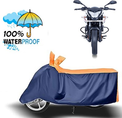 ROYAL AUTO MART Waterproof Two Wheeler Cover for Bajaj(Pulsar NS-160, Blue, Orange)