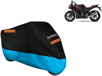 Juvdoxj Waterproof Two Wheeler Cover for Honda(CBR300R, Blue)