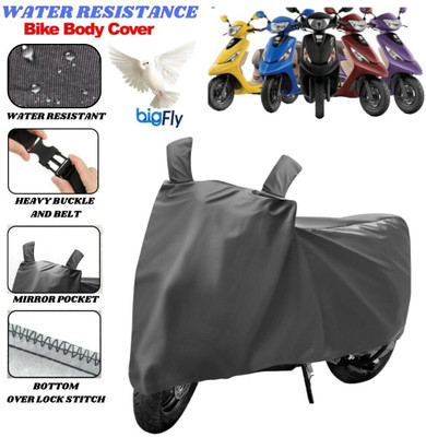 BigFly Two Wheeler Cover for TVS(Pep Plus, Grey)