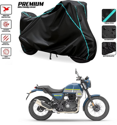 SThanaveX Two Wheeler Cover for Royal Enfield(Black, Green)