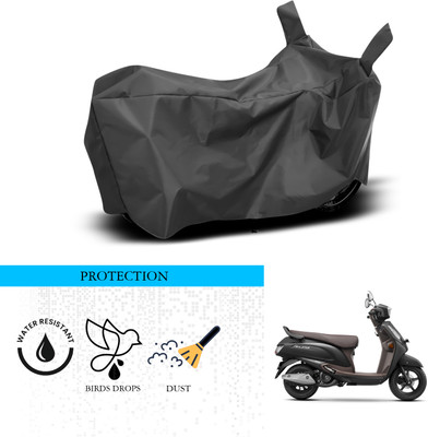 ANTHUB Waterproof Two Wheeler Cover for Suzuki(Access 125, Black)
