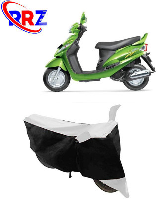 RRZ Waterproof Two Wheeler Cover for Mahindra(Rodeo RZ, Black, White)