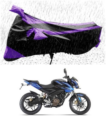 Genipap Two Wheeler Cover for Bajaj(Pulsar 200NS FI, Black, Purple)