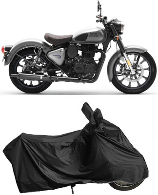 DIGGU Two Wheeler Cover for Royal Enfield(Classic Gunmetal, Black)