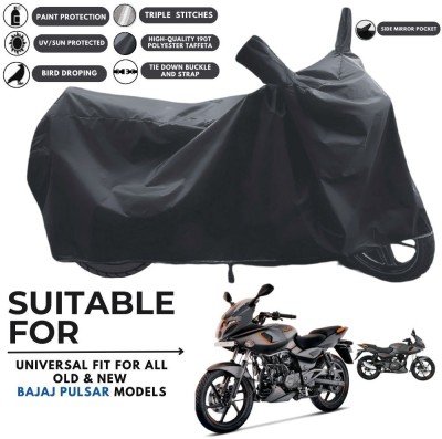 MADAFIYA Two Wheeler Cover for Bajaj(Pulsar 180F BS6, Black)