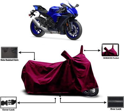Amexride Two Wheeler Cover for Yamaha(YZF-R1, Maroon)