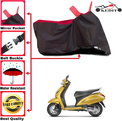 AASHTIK MART Two Wheeler Cover for Honda(Activa 5G, Red, Black)
