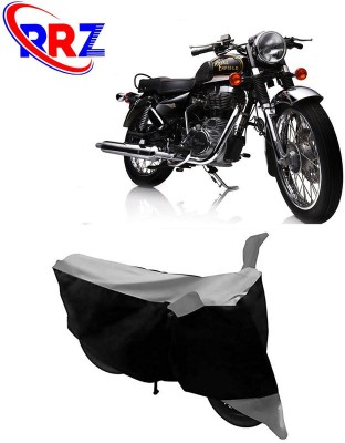 RRZ Waterproof Two Wheeler Cover for Royal Enfield(Electra Delux, Black, Grey)