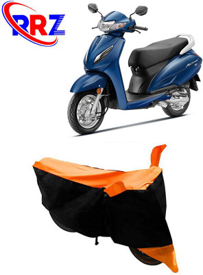 RRZ Waterproof Two Wheeler Cover for Honda(Activa 6G, Black, Orange)