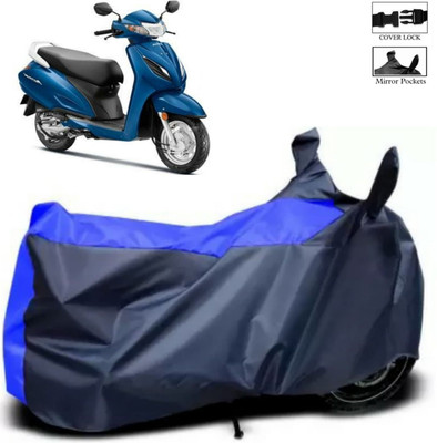 MWBB Waterproof Two Wheeler Cover for TVS(Jupiter, Black, Blue)