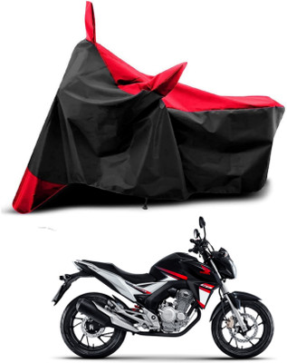 AASHTIK MART Two Wheeler Cover for Universal For Bike(CB Twister, Red, Black)