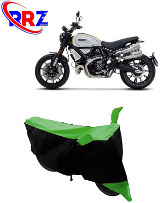 RRZ Waterproof Two Wheeler Cover for Ducati(Scrambler 1100, Black, Green)