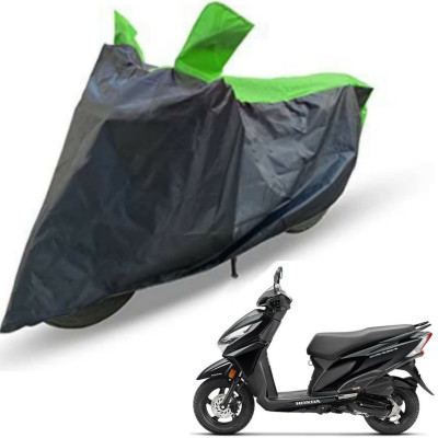 Mdstar Waterproof Two Wheeler Cover for Honda(Scooty, Green, Black)