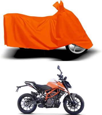BigFly Waterproof Two Wheeler Cover for KTM(125 Duke BS6, Orange)