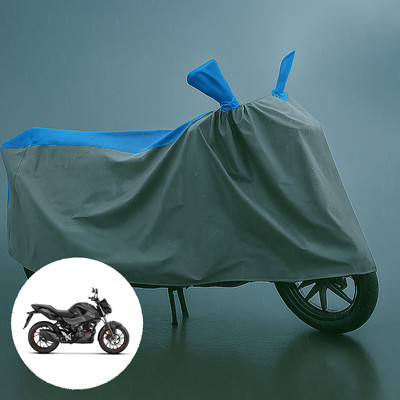 CODOKI Waterproof Two Wheeler Cover for Hero(CBZ Extreme, Grey, Blue)