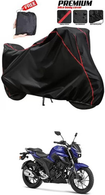 DeepShakshi AUTOMOTIVE Two Wheeler Cover for Yamaha(FZ25, Black)