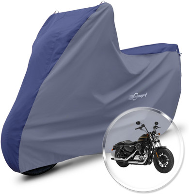 Neodrift Two Wheeler Cover for Harley Davidson(Forty Eight, Blue, Grey)
