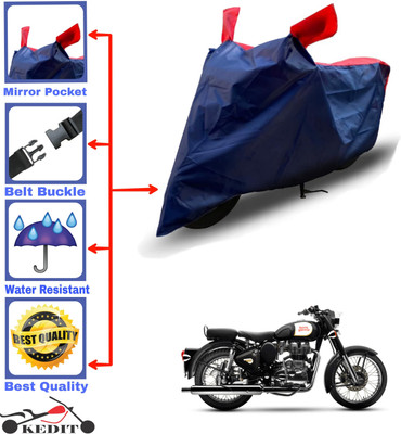 KEDIT Two Wheeler Cover for Royal Enfield(Scrambler, Red, Blue)