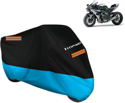 Horseyaart Waterproof Two Wheeler Cover for Kawasaki(Ninja H2R, Blue)