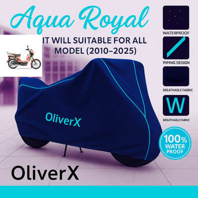 OliverX Waterproof Two Wheeler Cover for TVS(XL 100, Blue, Red)