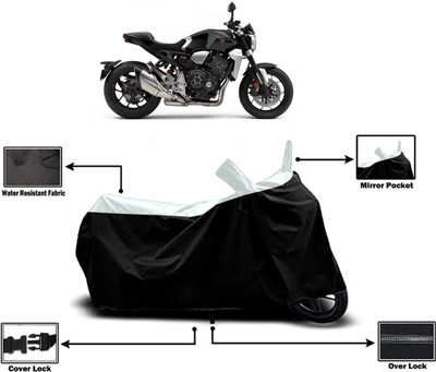 Amexride Two Wheeler Cover for Honda(CB1000R Plus, White)
