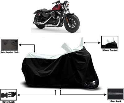 Amexride Two Wheeler Cover for Harley Davidson(Forty Eight, White)
