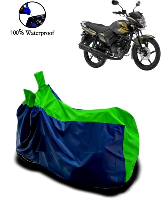 Autofly Waterproof Two Wheeler Cover for Yamaha(Saluto, Blue, Green)