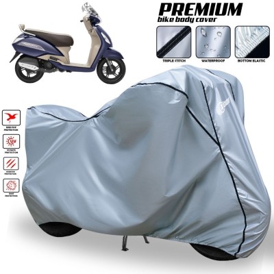 xodi Waterproof Two Wheeler Cover for TVS(Jupiter, Silver, Black)