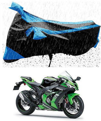 THE REAL ARV Two Wheeler Cover for Kawasaki(Ninja ZX 10R, Blue, Black)