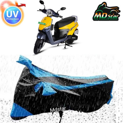 Mdstar Waterproof Two Wheeler Cover for TVS(Activa 4G, Blue, Black)
