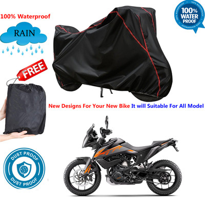 OliverX Waterproof Two Wheeler Cover for KTM(390 Adventure BS6, Black)