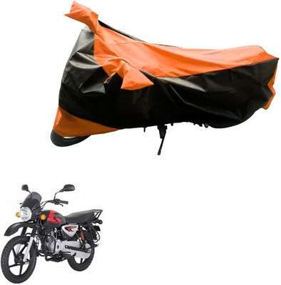 Mdstar Waterproof Two Wheeler Cover for Bajaj(Boxer, Black, Orange)