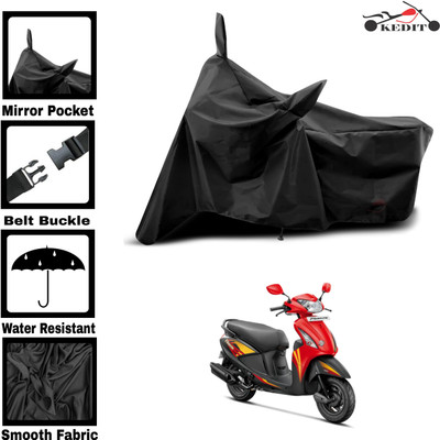 KEDIT Two Wheeler Cover for Hero(MotoCorp Pleasure Plus, Black)