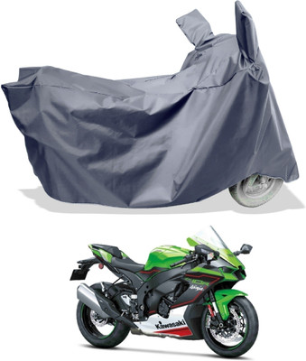 Amexride Two Wheeler Cover for Kawasaki(Ninja ZX 10R, Grey)