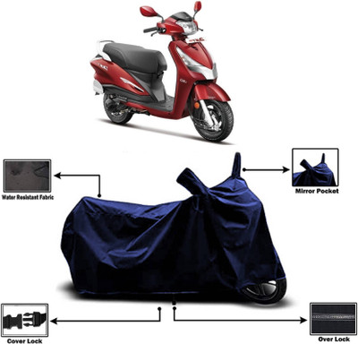 AASHTIK MART Two Wheeler Cover for Hero(Duet LX 110CC, Blue)
