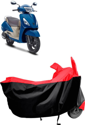 KEDIT Two Wheeler Cover for TVS(Jupiter Grande, Red)