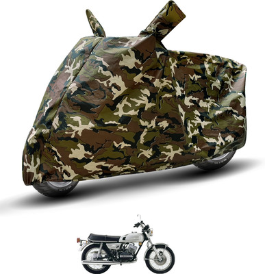 Auto Hub Waterproof Two Wheeler Cover for Yamaha(RD 350, Brown)