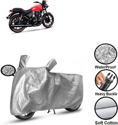 CODOKI Waterproof Two Wheeler Cover for Royal Enfield(Thunderbird 350, Silver)