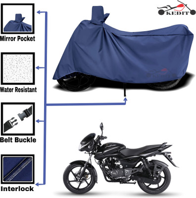 KEDIT Two Wheeler Cover for Bajaj(Pulsar 180 DTS-i, Blue)