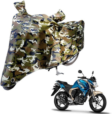 Laxnera Waterproof Two Wheeler Cover for Yamaha(FZ-S, Green, Black)