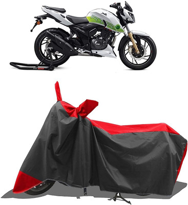 AASHTIK MART Two Wheeler Cover for TVS(Apache RTR 200 Fi E100, Red)