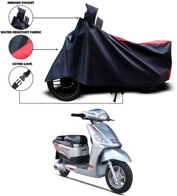 SEBONGO Waterproof Two Wheeler Cover for Hero(Electric NYX e5, Red, Blue)