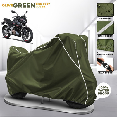 AUTOCAD Waterproof Two Wheeler Cover for Bajaj(Pulsar 250, Green)