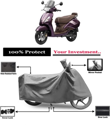 Amexride Two Wheeler Cover for TVS(Jupiter, Grey)